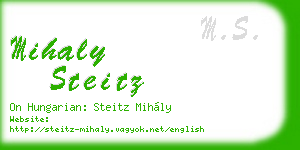 mihaly steitz business card